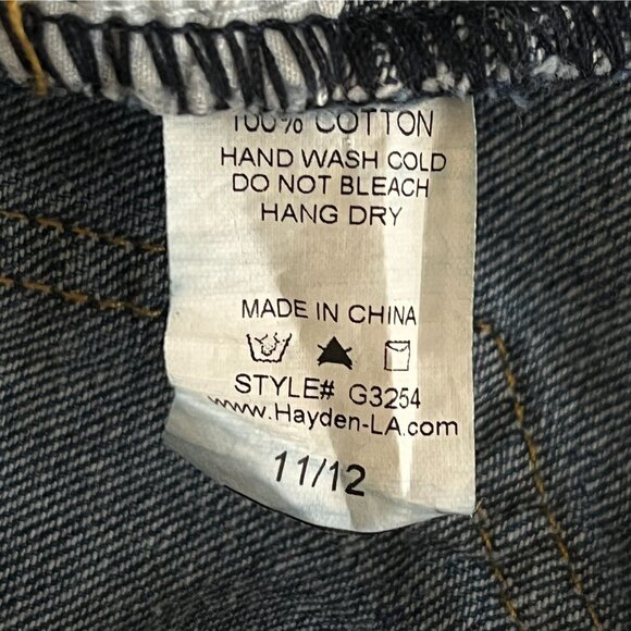 Hayden Girls Denim Shorts 11/12 Patchwork Boho Cut Offs Blue Jean Summer - Picture 4 of 6